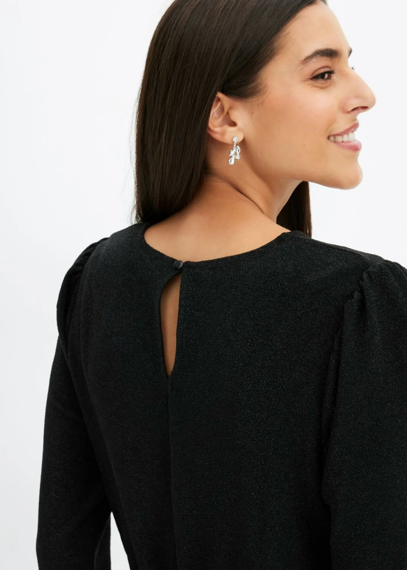 bonprix bonprix Vestidos>Vestido de punto Negro-plata