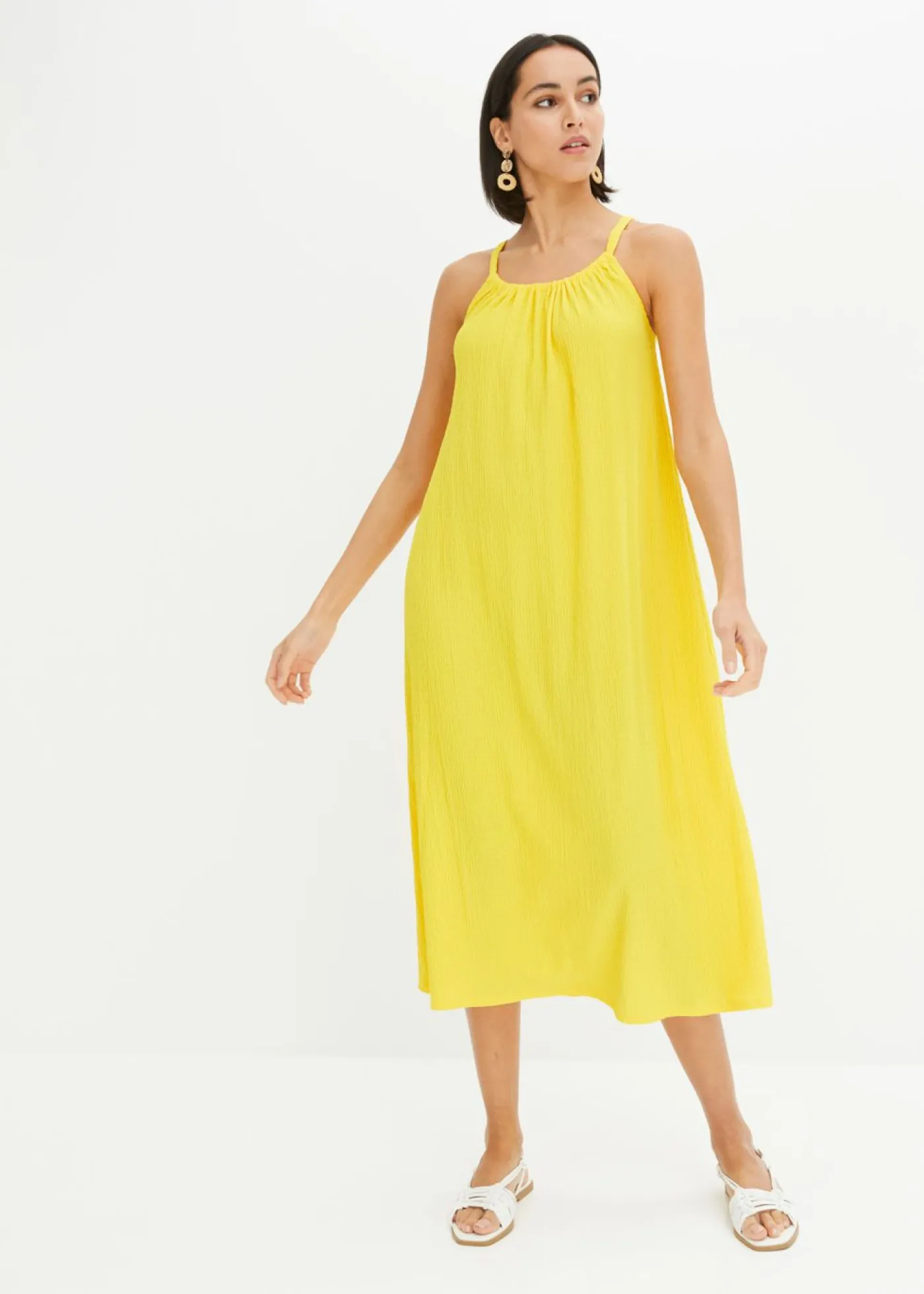 bonprix bonprix Vestidos>Vestido de punto Amarillo narciso
