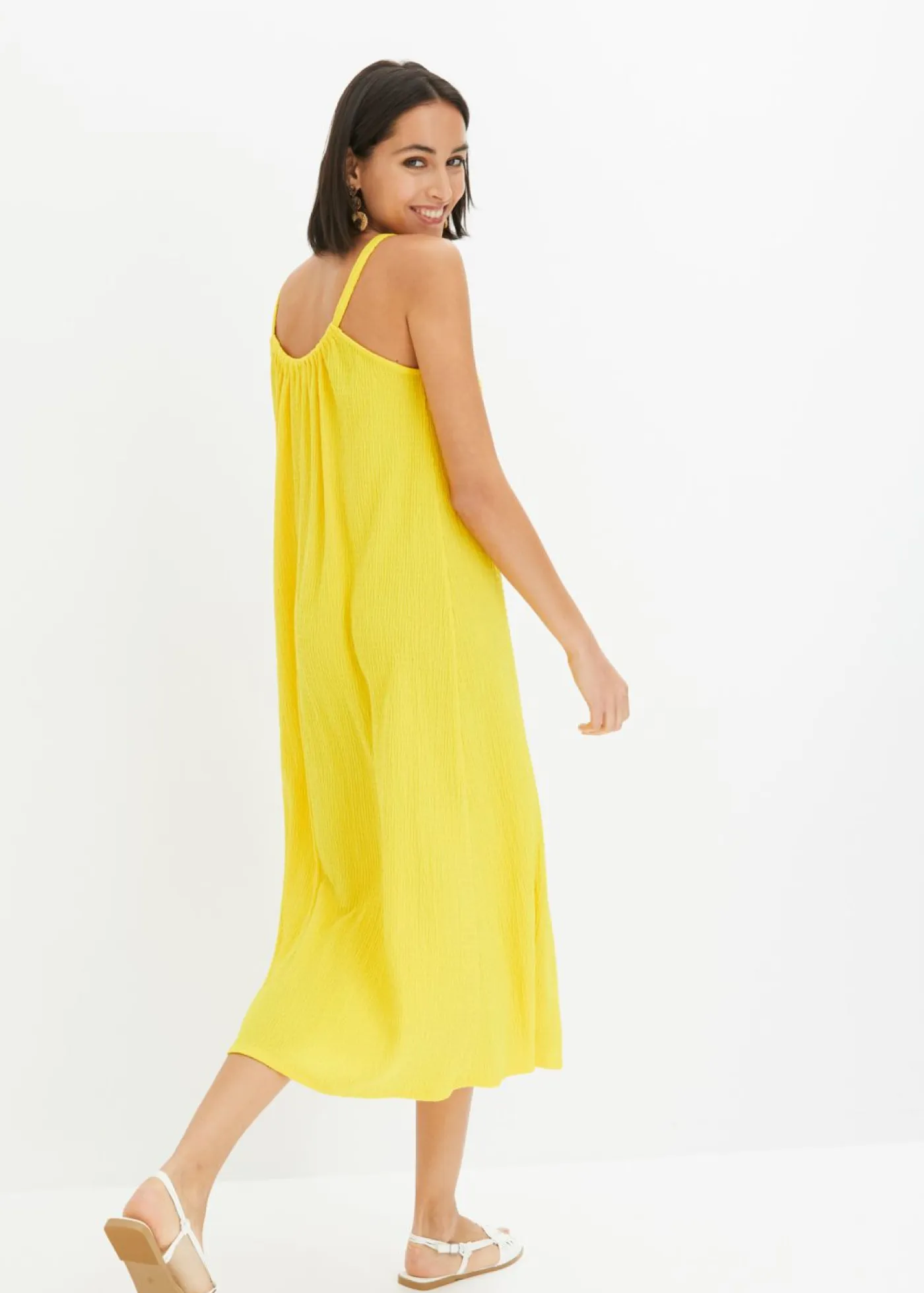 bonprix bonprix Vestidos>Vestido de punto Amarillo narciso
