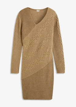 bonprix bonprix Vestidos|Ropa De Punto>Vestido de punto Marrón claro