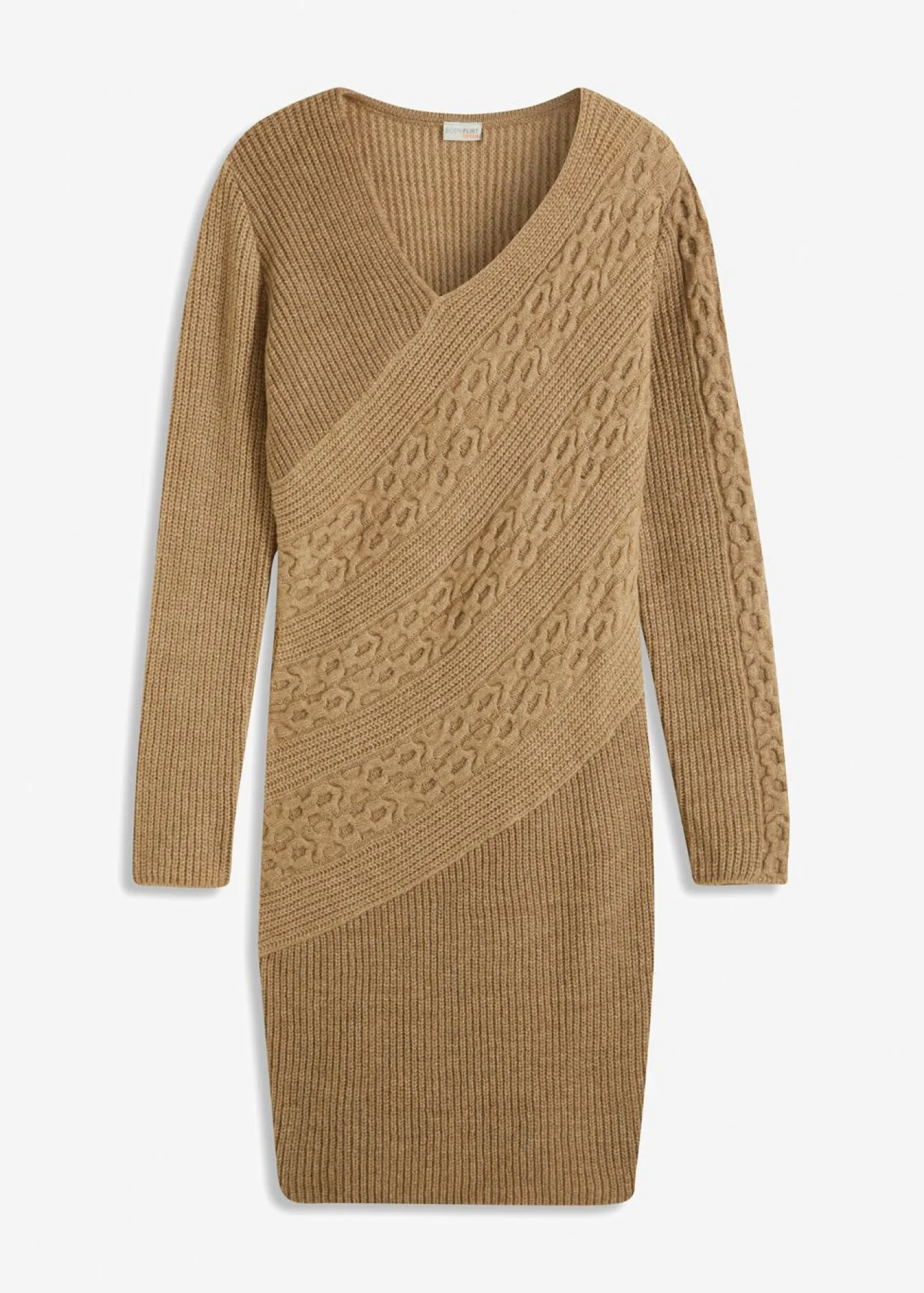 bonprix bonprix Vestidos|Ropa De Punto>Vestido de punto Marrón claro