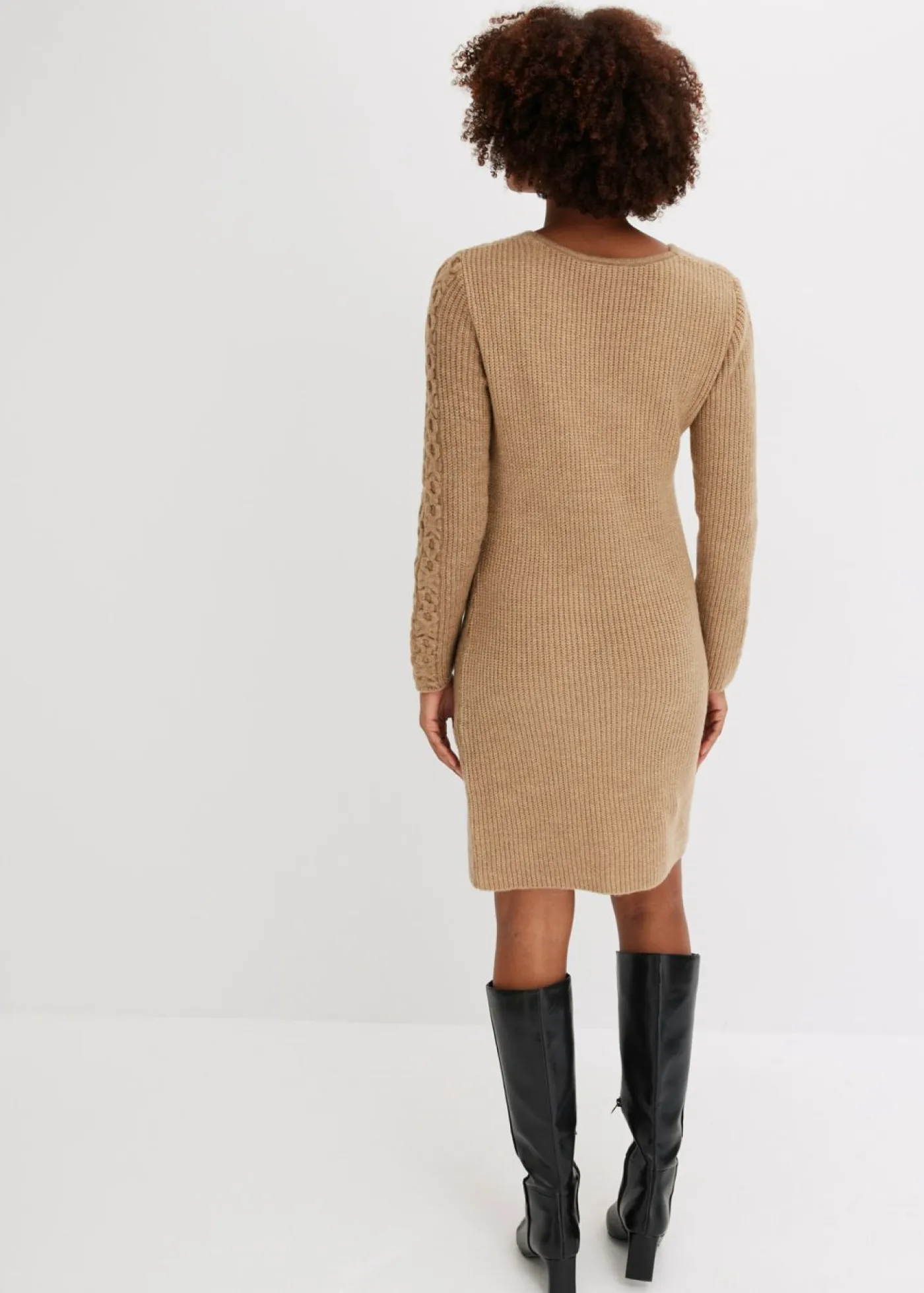 bonprix bonprix Vestidos|Ropa De Punto>Vestido de punto Marrón claro