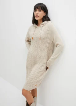 bonprix bonprix Ropa De Punto|Vestidos>Vestido de punto Crudo jaspeado