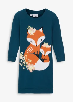 bonprix bonprix Ropa 2 A 9 Años·Vestidos Y Faldas>Vestido de punto Petróleo azul