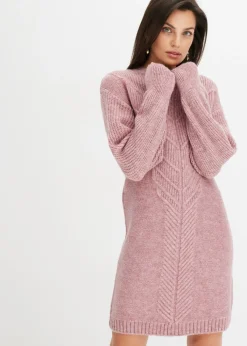 bonprix bonprix Vestidos|Ropa De Punto>Vestido de punto rosa pálido moteado