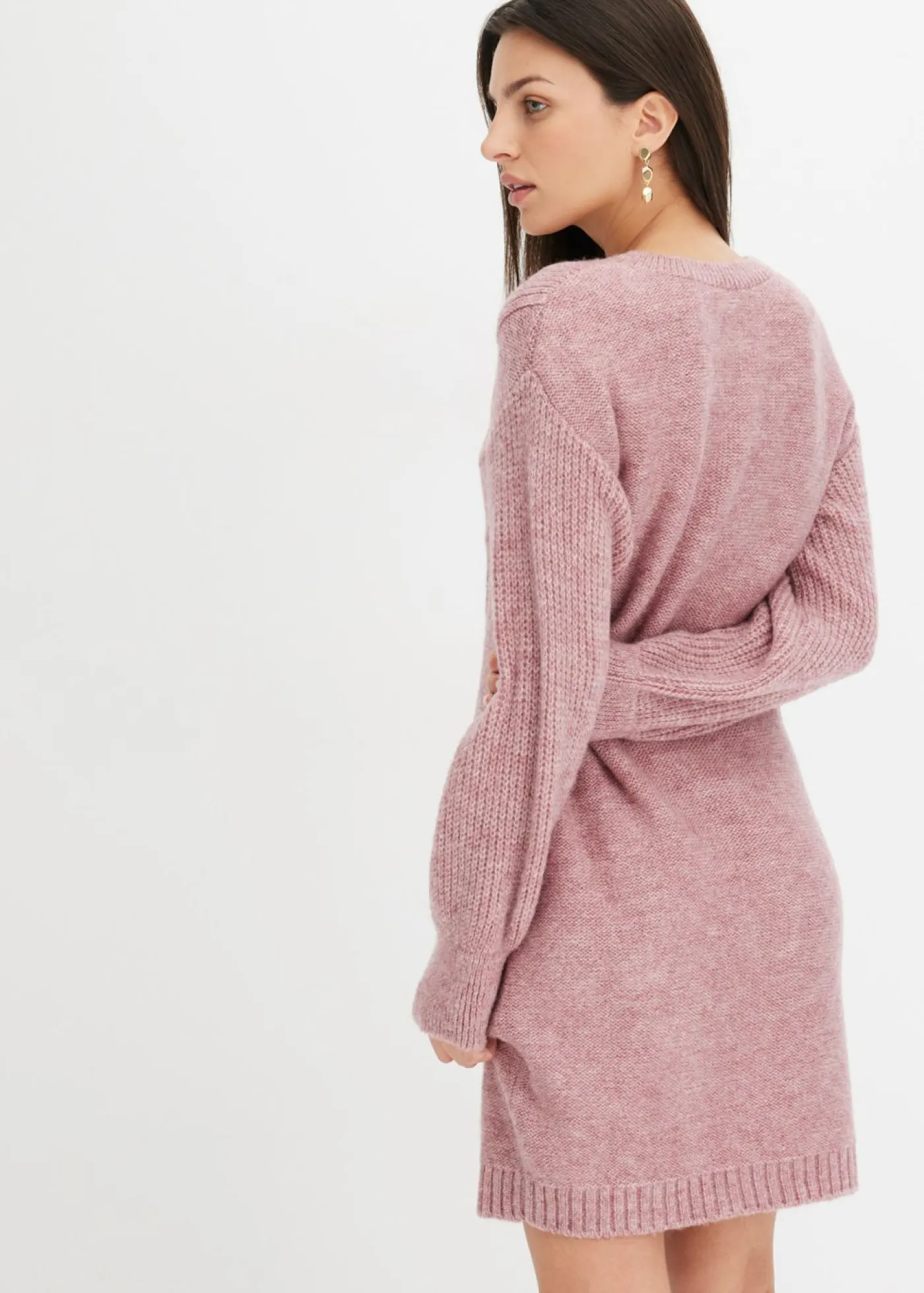 bonprix bonprix Vestidos|Ropa De Punto>Vestido de punto rosa pálido moteado