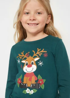 Niños bonprix bonprix Vestido de punto + vestido para muñecas de algodón orgánico puro (conjunto de 2 piezas)