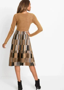 Mujer bonprix bonprix Vestido de punto a cuadros