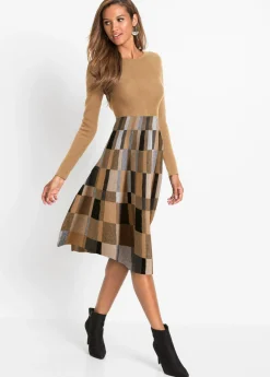 Mujer bonprix bonprix Vestido de punto a cuadros