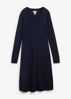 bonprix bonprix Básicos|Vestidos>Vestido de punto acampanado Azul marino