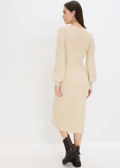 Mujer bonprix bonprix Vestido de punto acanalado de mezcla de viscosa fluida