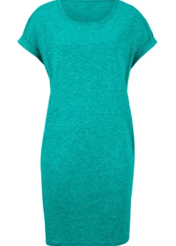 bonprix bonprix Básicos|Vestidos>Vestido de punto con algodón orgánico puro Turquesa mate
