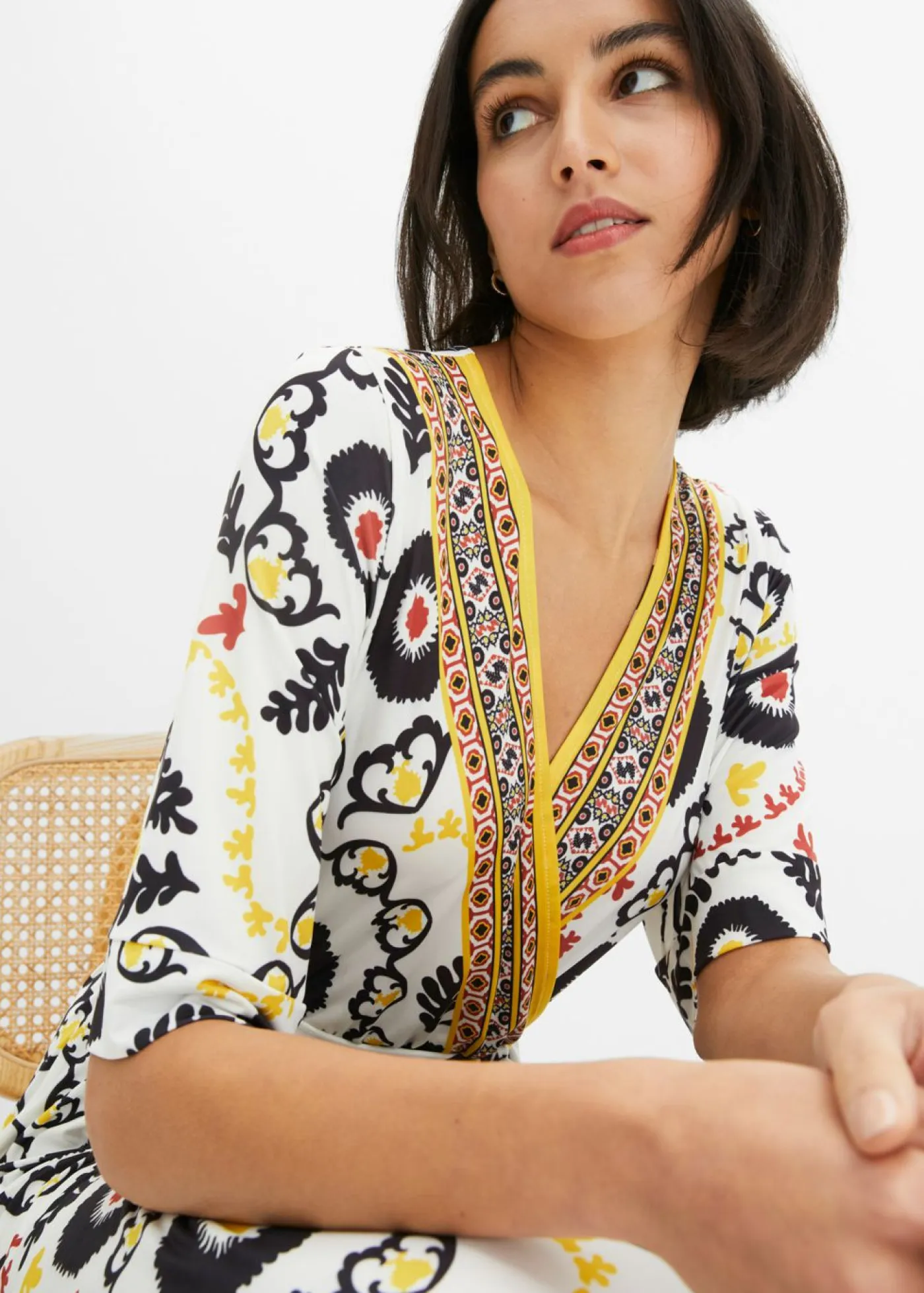 Mujer bonprix BODYFLIRT boutique Vestido de punto con cordón