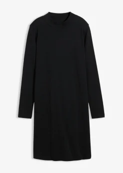 bonprix bonprix Ropa 9 A 16 Años·Vestidos Y Monos>Vestido de punto con cuello alto Negro