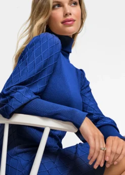 Mujer bonprix bonprix Vestido de punto con cuello vuelto