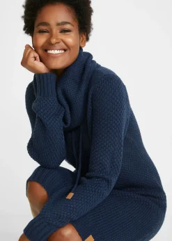 Mujer bonprix bonprix Vestido de punto con cuello tipo chal