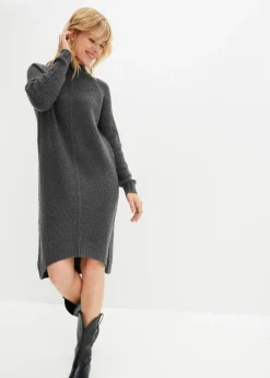 Mujer bonprix bonprix Vestido de punto con dobladillo asimétrico