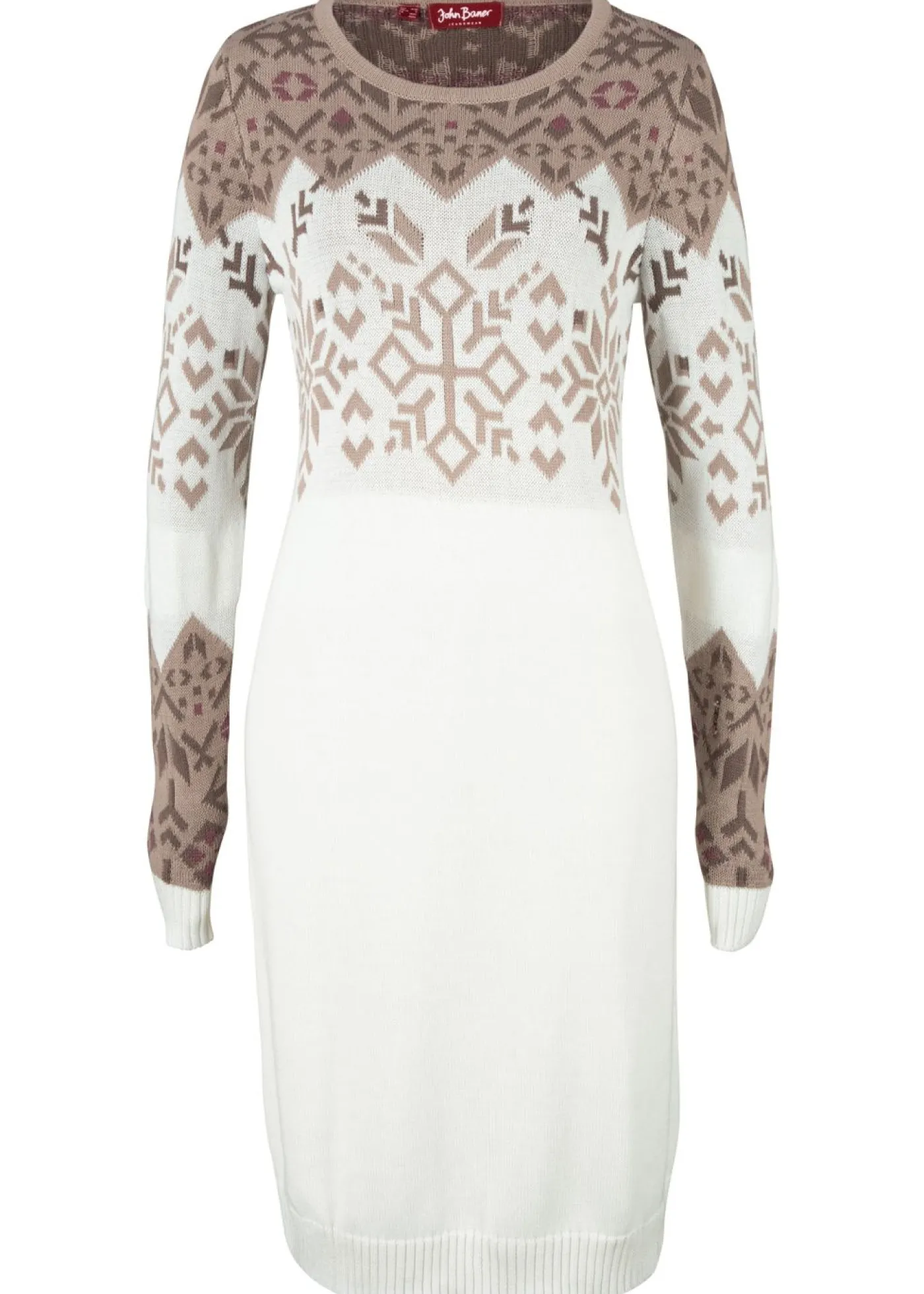 Mujer bonprix bonprix Vestido de punto con estampado invernal