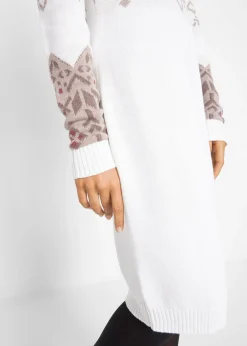 Mujer bonprix bonprix Vestido de punto con estampado invernal