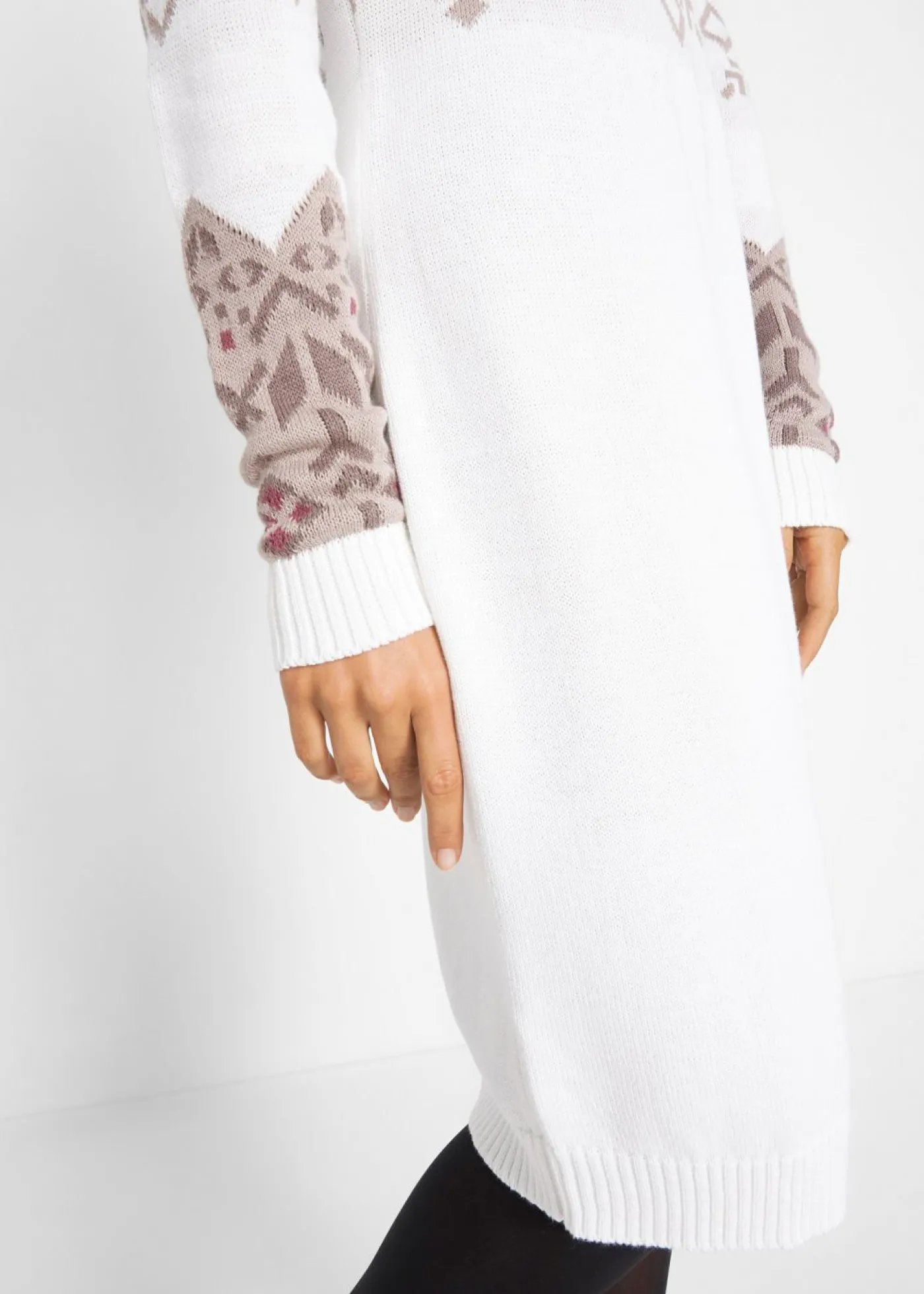 Mujer bonprix bonprix Vestido de punto con estampado invernal