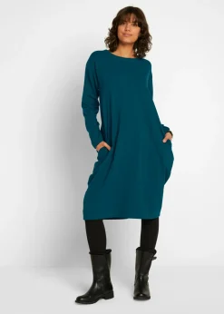 bonprix bonprix Vestidos>Vestido de punto con forma en O Verde azulado