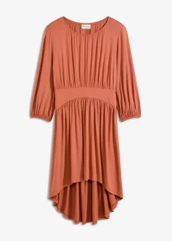 bonprix bonprix Vestidos>Vestido de punto con fruncidos Coñac