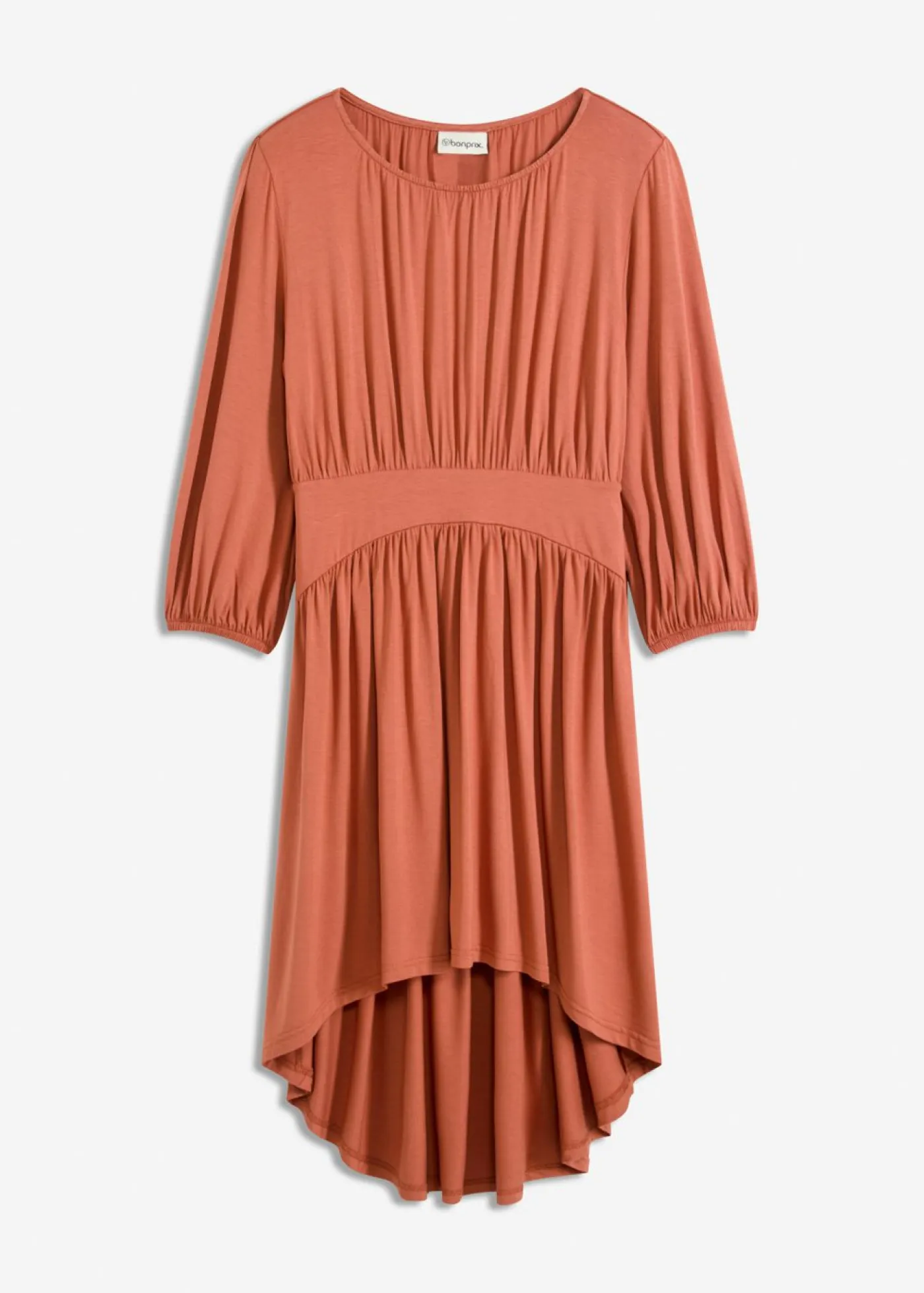 bonprix bonprix Vestidos>Vestido de punto con fruncidos Coñac