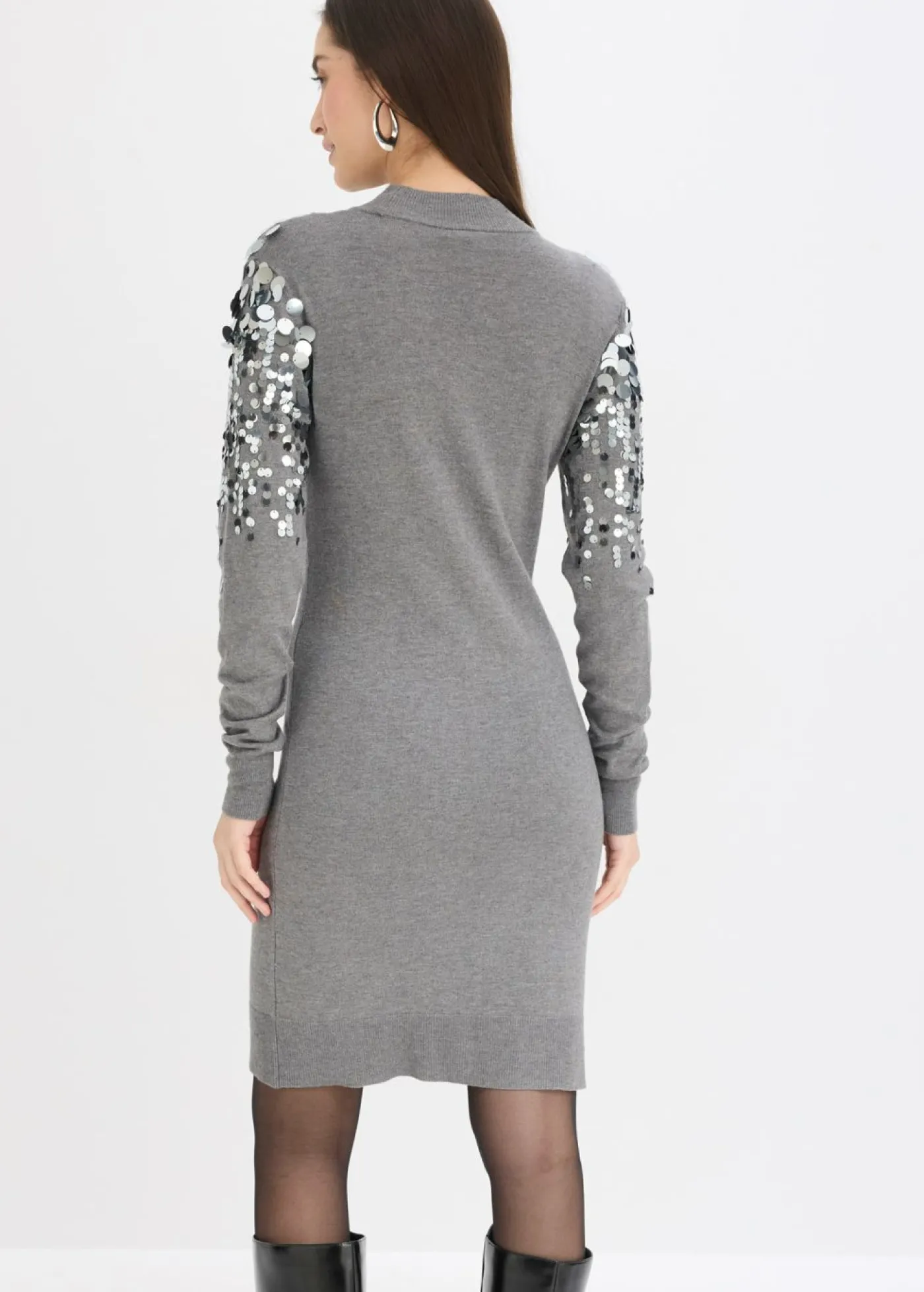 Mujer bonprix bonprix Vestido de punto con lentejuelas