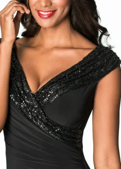 Mujer bonprix bonprix Vestido de punto con lentejuelas