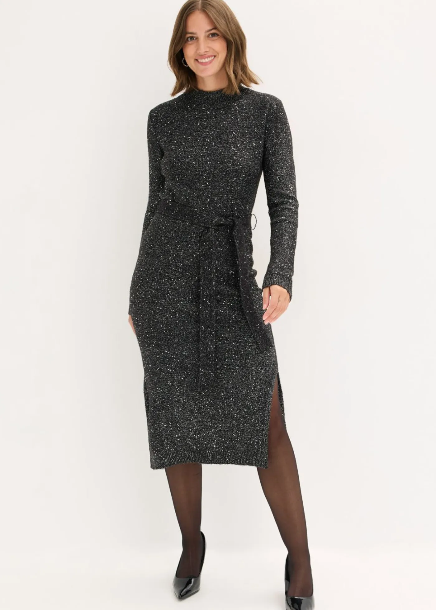 Mujer bonprix bonprix Vestido de punto con lentejuelas