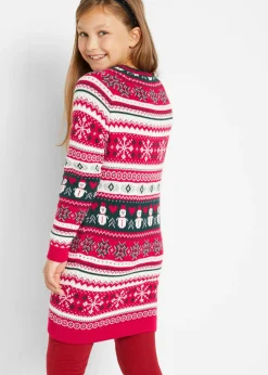 Niños bonprix bonprix Vestido de punto con motivo invernal para niñas