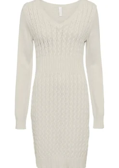 Mujer bonprix bonprix Vestido de punto con patrón trenzado