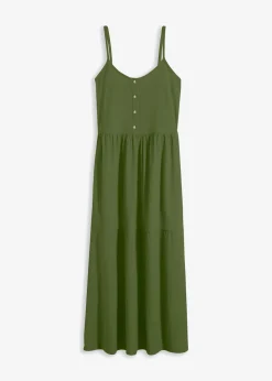 Mujer bonprix bonprix Vestido de punto con volantes y botones decorativos