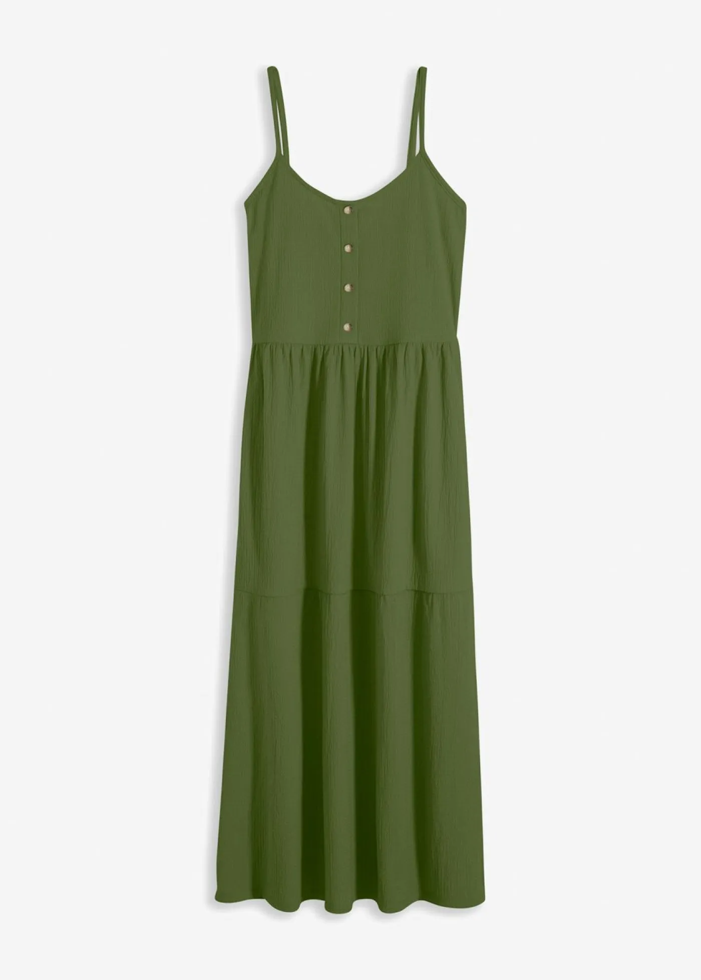 Mujer bonprix bonprix Vestido de punto con volantes y botones decorativos