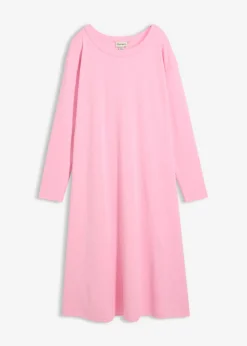 bonprix bonprix Básicos|Vestidos>Vestido de punto de algodón orgánico puro pesado Rosa