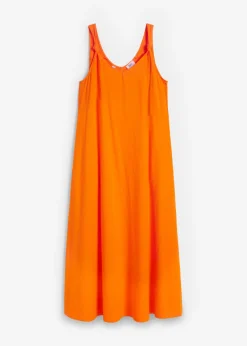 bonprix bonprix Vestidos>Vestido de punto de algodón puro Naranja cálido