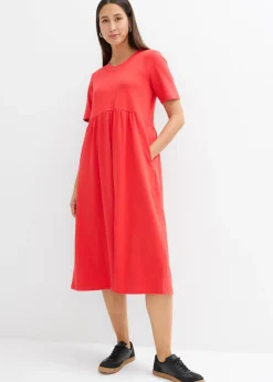 bonprix bonprix Vestidos|Novedades>Vestido de punto de algodón puro fresa