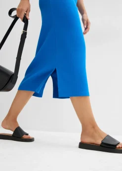 Mujer bonprix bonprix Vestido de punto de algodón con elástico