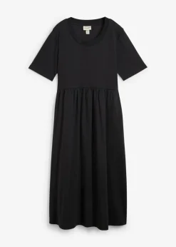 bonprix bonprix Vestidos|Novedades>Vestido de punto de algodón puro Negro