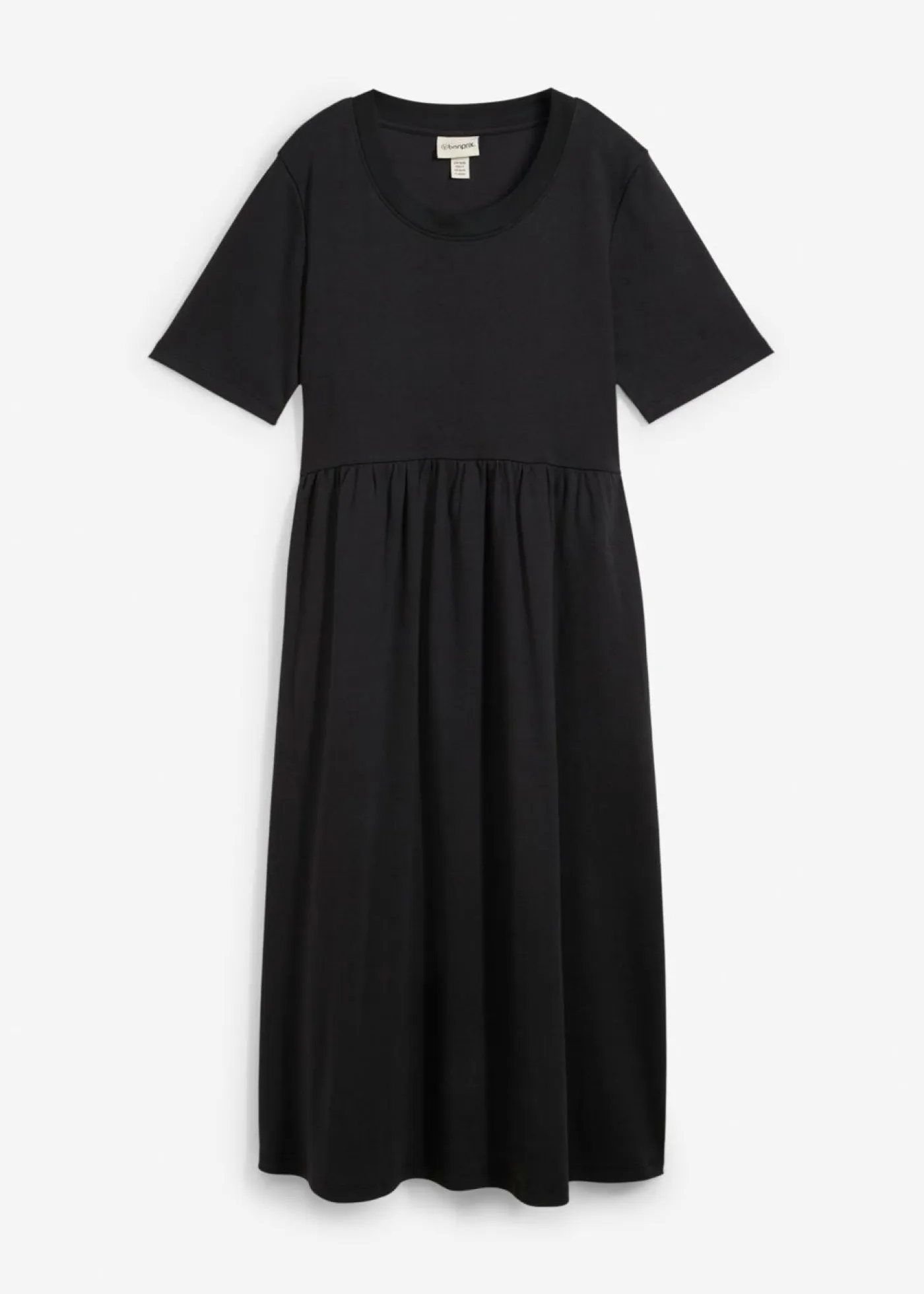 bonprix bonprix Vestidos|Novedades>Vestido de punto de algodón puro Negro