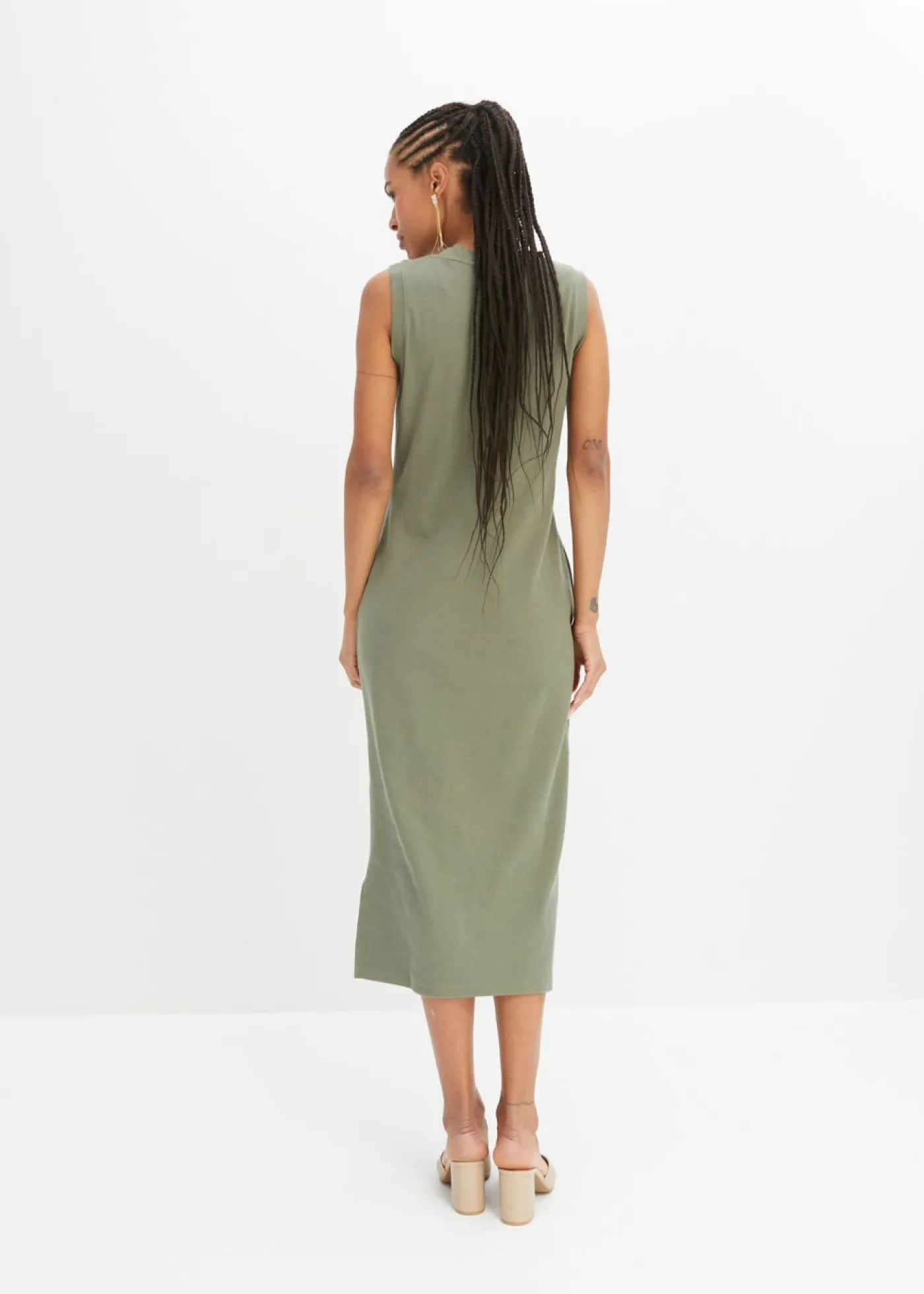 Mujer bonprix bonprix Vestido de punto de algodón con elástico