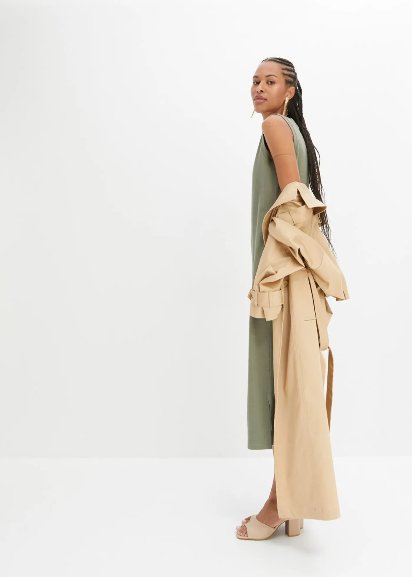 Mujer bonprix bonprix Vestido de punto de algodón con elástico