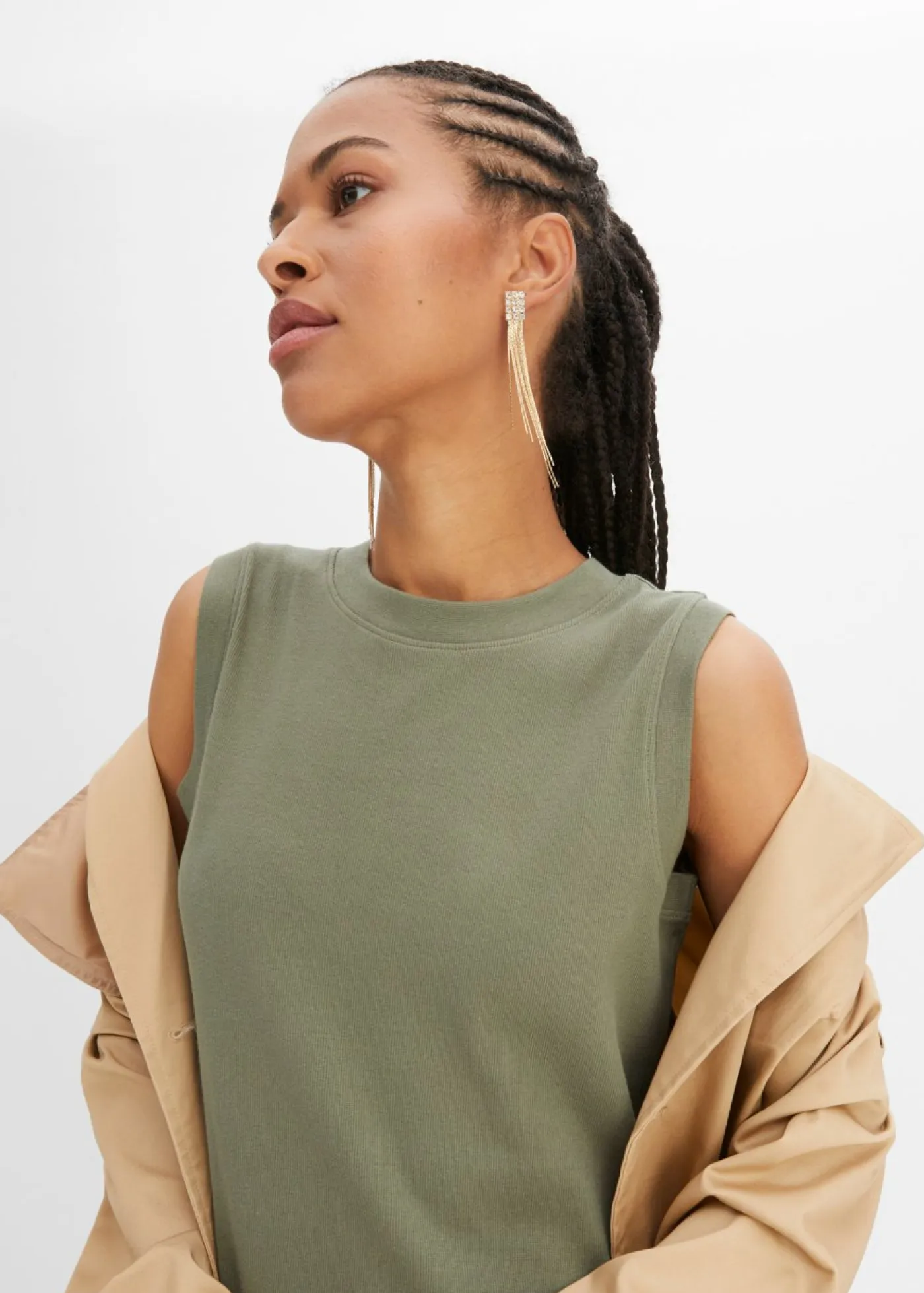 Mujer bonprix bonprix Vestido de punto de algodón con elástico