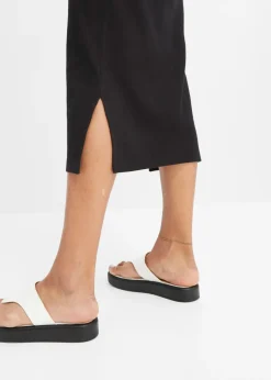 Mujer bonprix bonprix Vestido de punto de algodón con elástico