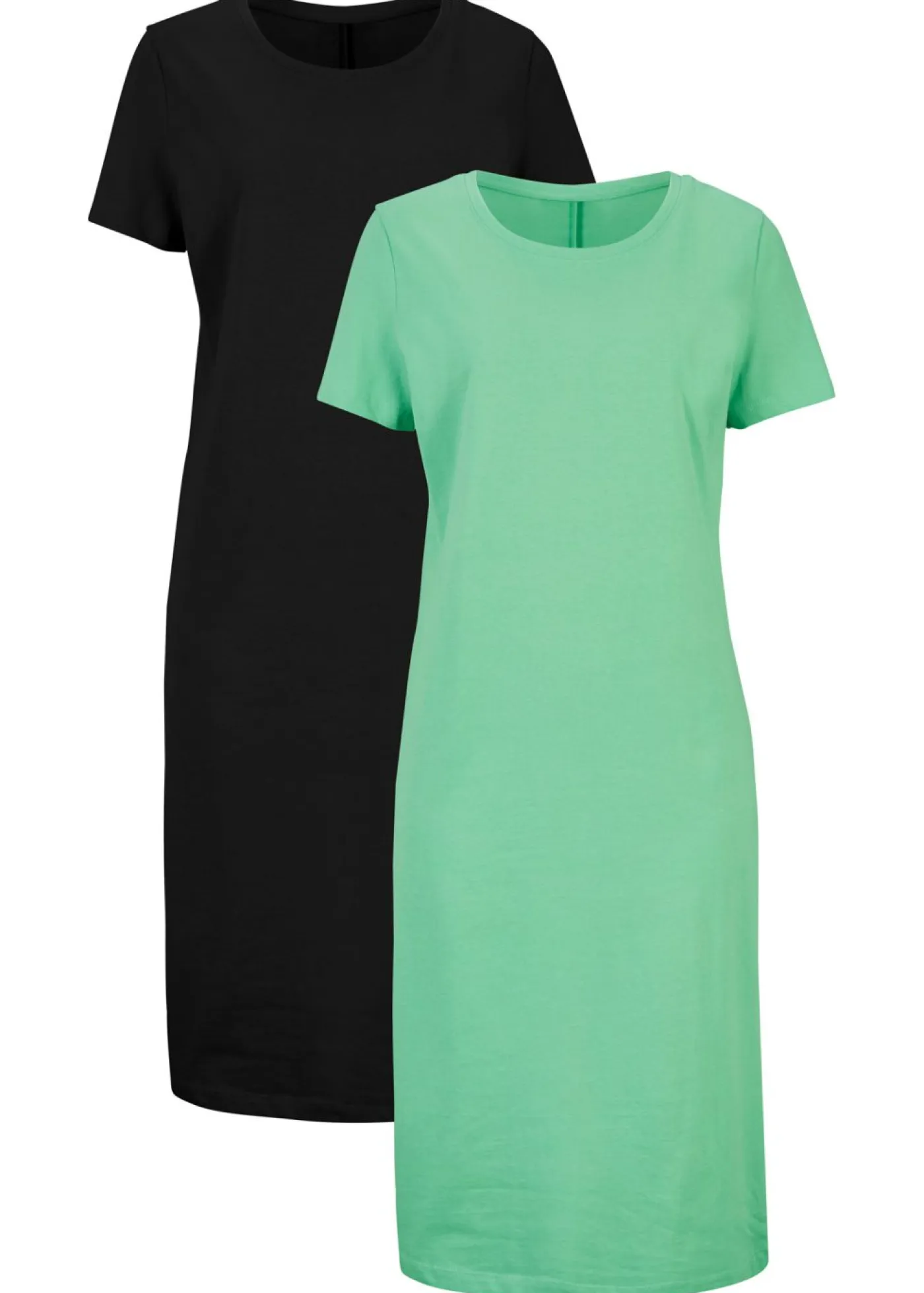 Mujer bonprix bonprix Vestido de punto de algodón puro (2 unidades)