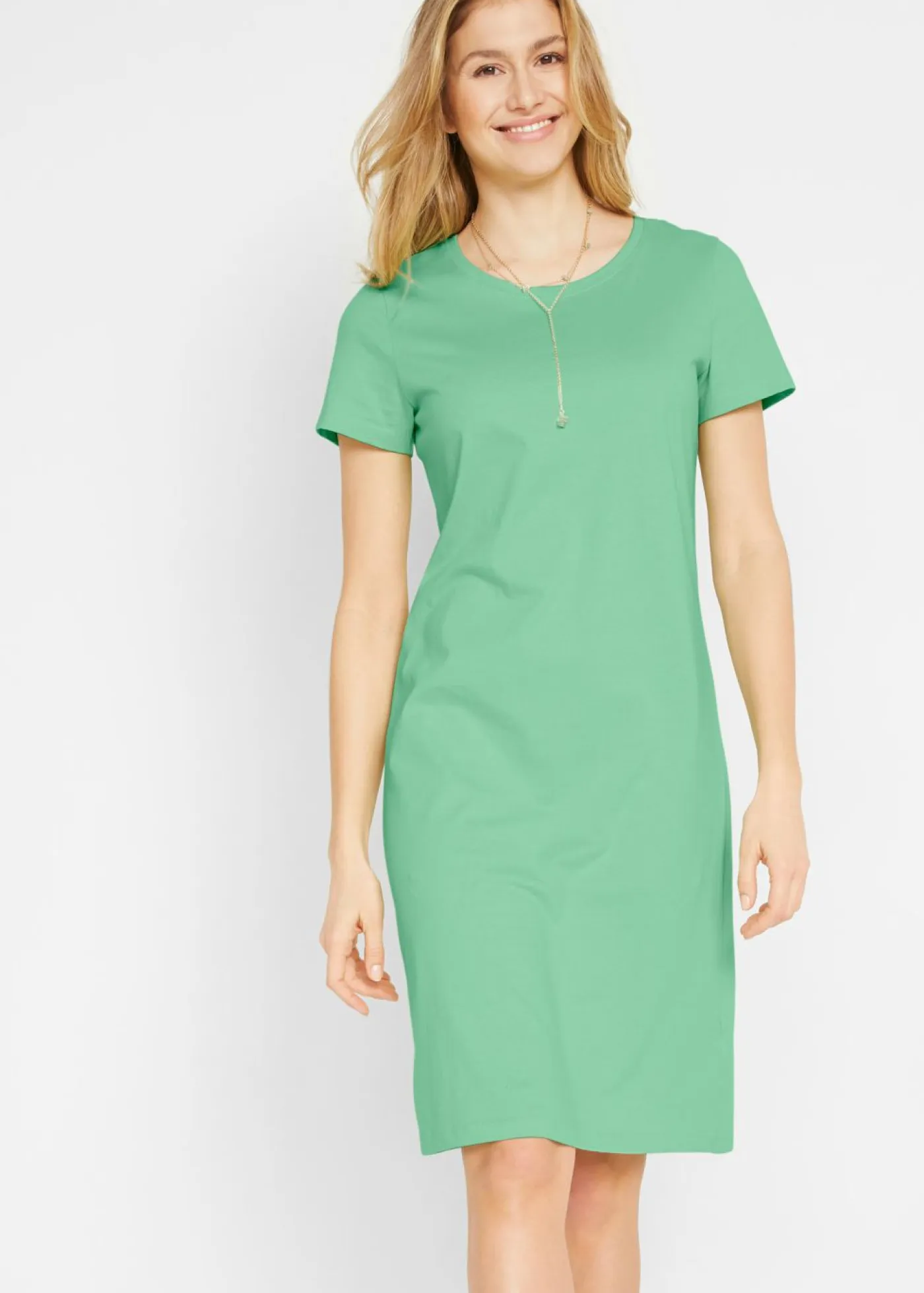 Mujer bonprix bonprix Vestido de punto de algodón puro (2 unidades)