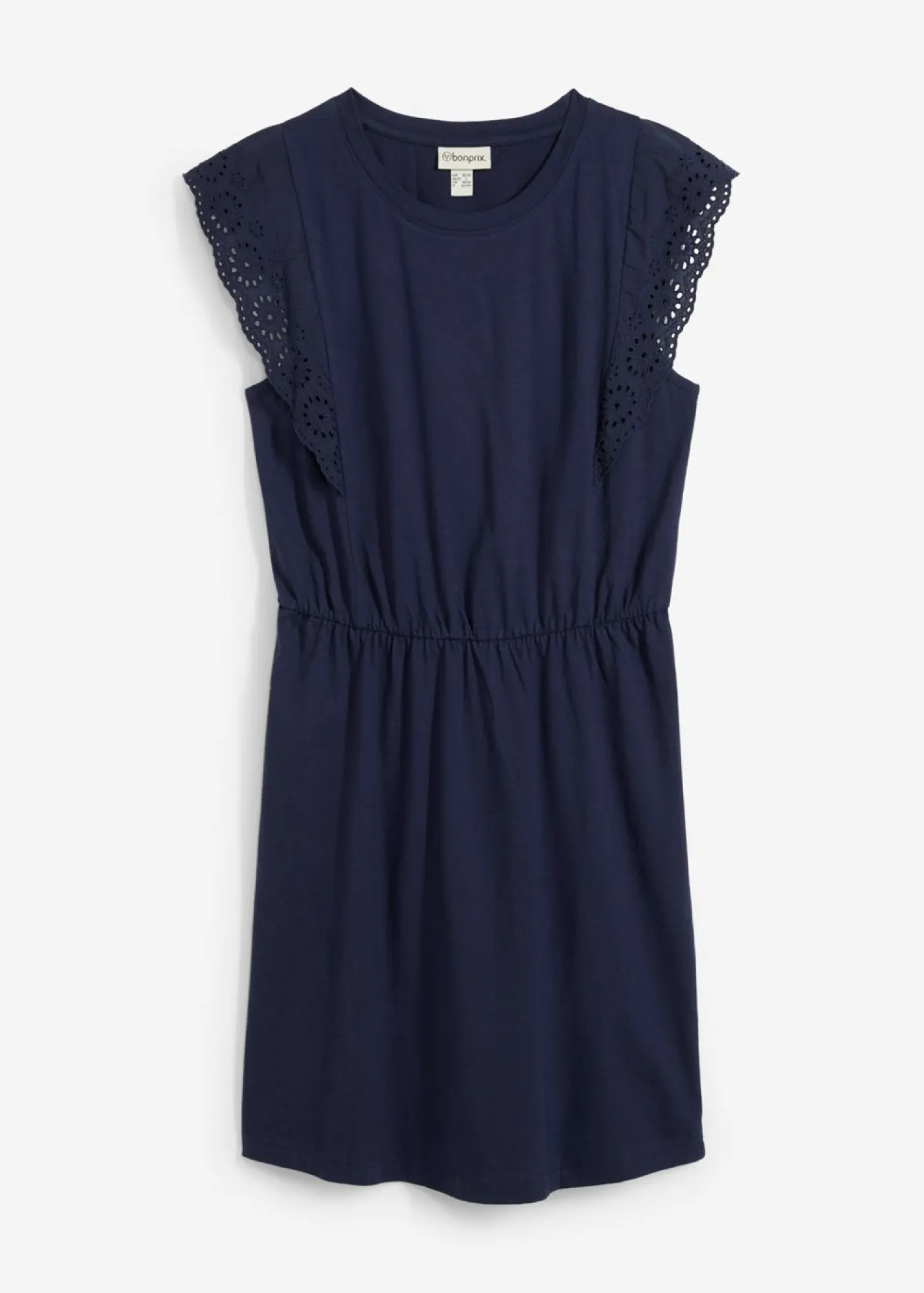 bonprix bonprix Vestidos>Vestido de punto de algodón puro Azul marino