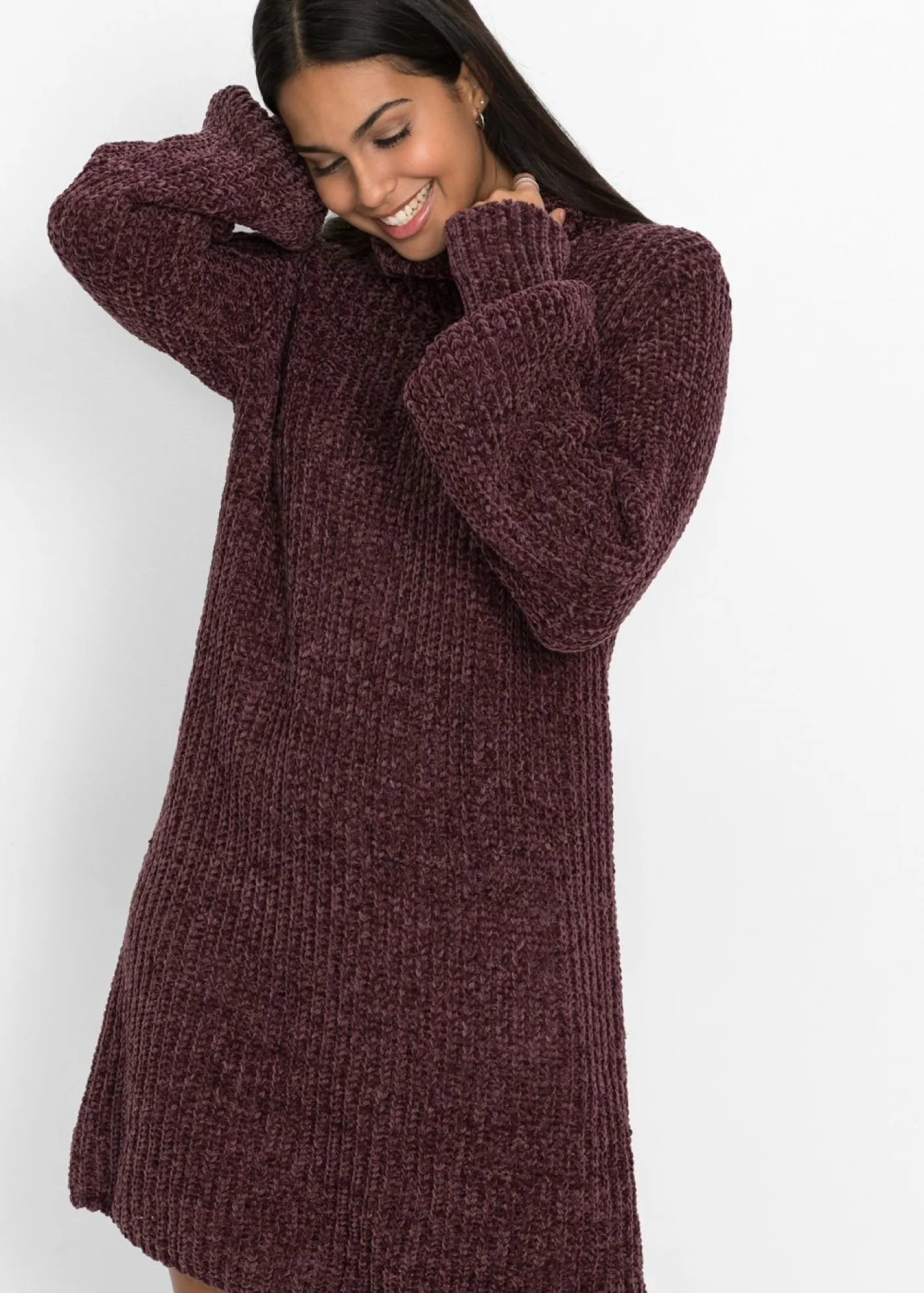 Mujer bonprix bonprix Vestido de punto de chenilla de poliéster reciclado