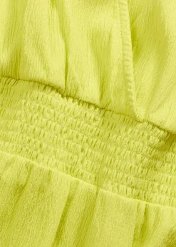 bonprix bonprix Vestidos>Vestido de punto de crepé ligero Amarillo cítrico