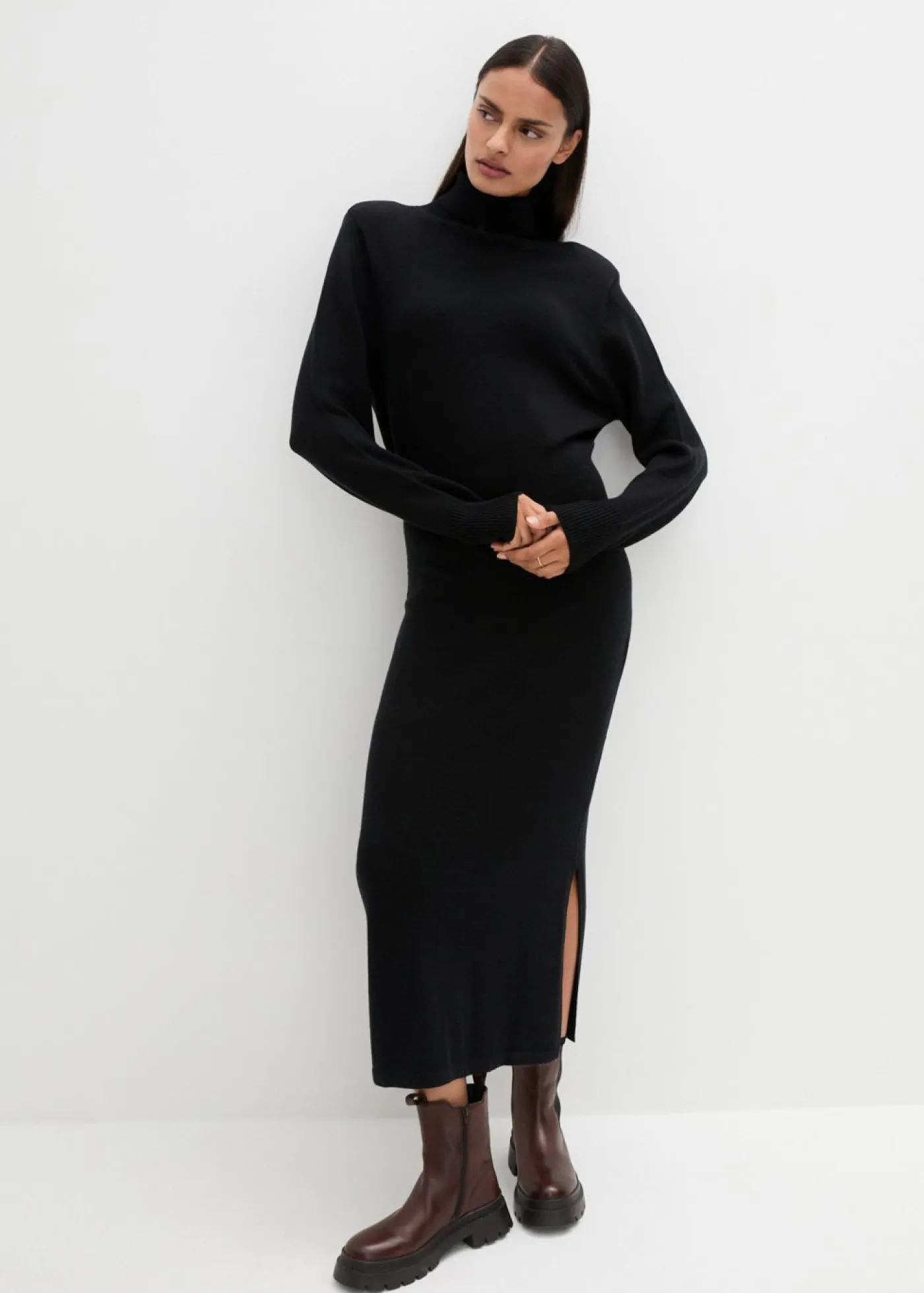 Mujer bonprix bonprix Vestido de punto de lana merina